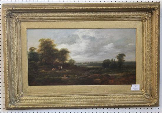 A. Beattie (19C), oil on canvas, figures in a moorland landscape (possibly Norfolk)(-)